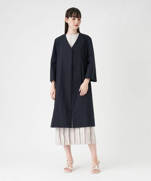 LANVIN COLLECTION / ランバン コレクション その他アウター | Vネックノーカラーコート | 詳細5