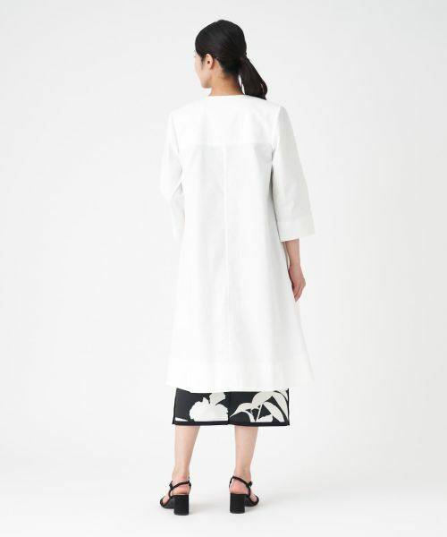 LANVIN COLLECTION / ランバン コレクション その他アウター | Vネックノーカラーコート | 詳細8