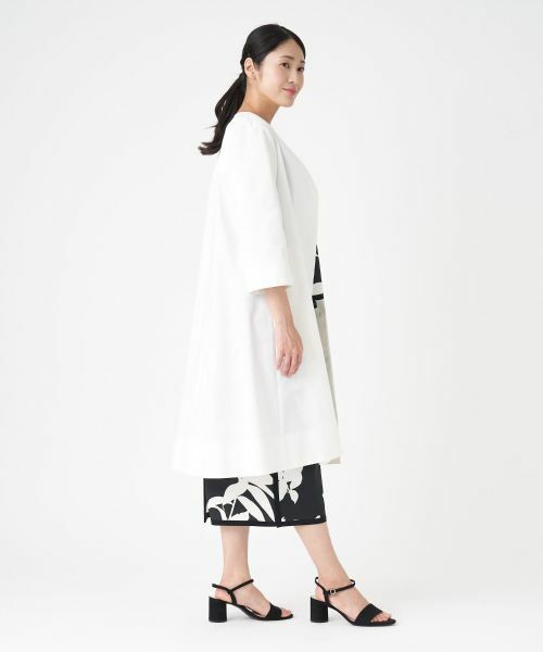 LANVIN COLLECTION / ランバン コレクション その他アウター | Vネックノーカラーコート | 詳細9