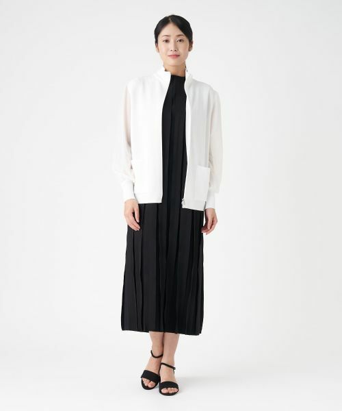 LANVIN COLLECTION / ランバン コレクション テーラードジャケット | ドッキングニットジップジャケット | 詳細7