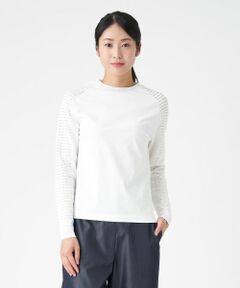 LANVIN COLLECTION / ランバン コレクション カットソー | メッシュスリーブドッキングカットソー