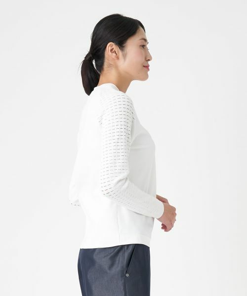 LANVIN COLLECTION / ランバン コレクション カットソー | メッシュスリーブドッキングカットソー | 詳細2