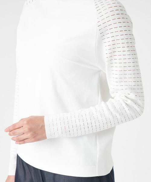LANVIN COLLECTION / ランバン コレクション カットソー | メッシュスリーブドッキングカットソー | 詳細5