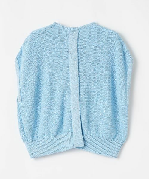 LANVIN COLLECTION / ランバン コレクション ニット・セーター | スパングルノースリーブカーディガン | 詳細1