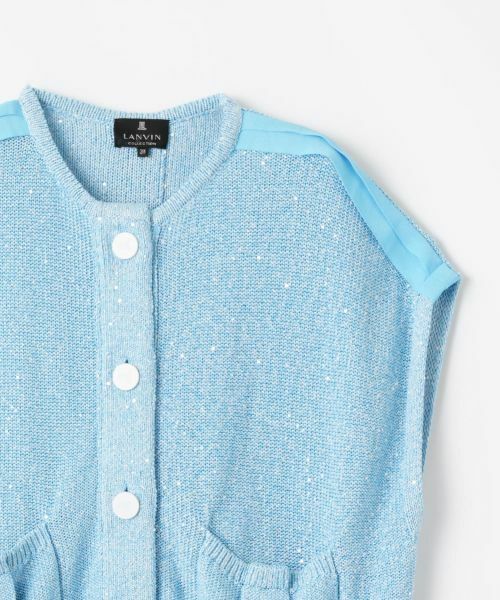 LANVIN COLLECTION / ランバン コレクション ニット・セーター | スパングルノースリーブカーディガン | 詳細2