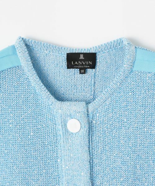 LANVIN COLLECTION / ランバン コレクション ニット・セーター | スパングルノースリーブカーディガン | 詳細3