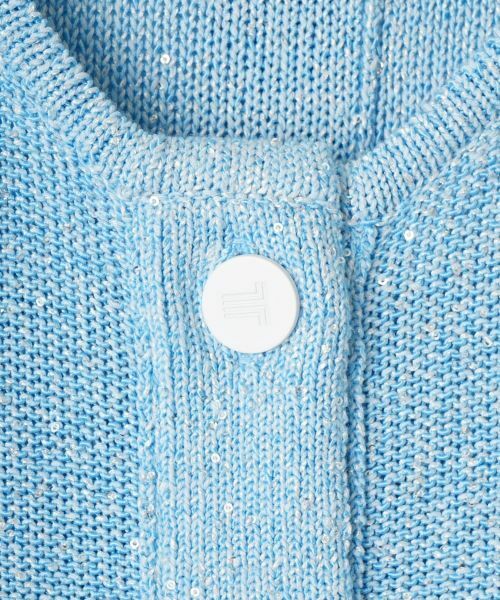 LANVIN COLLECTION / ランバン コレクション ニット・セーター | スパングルノースリーブカーディガン | 詳細5