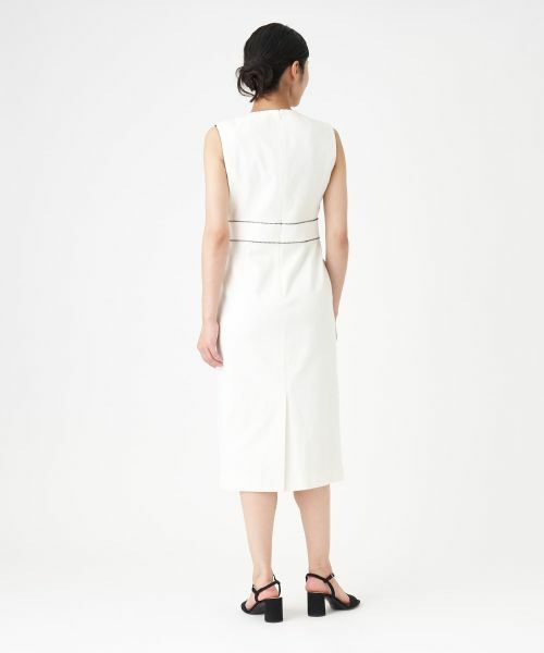 LANVIN COLLECTION / ランバン コレクション ドレス | ノースリーブドビーストレッチワンピース | 詳細3