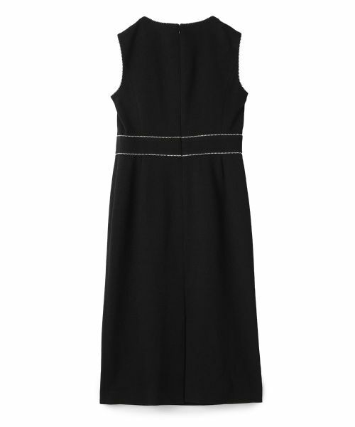 LANVIN COLLECTION / ランバン コレクション ドレス | ノースリーブドビーストレッチワンピース | 詳細7