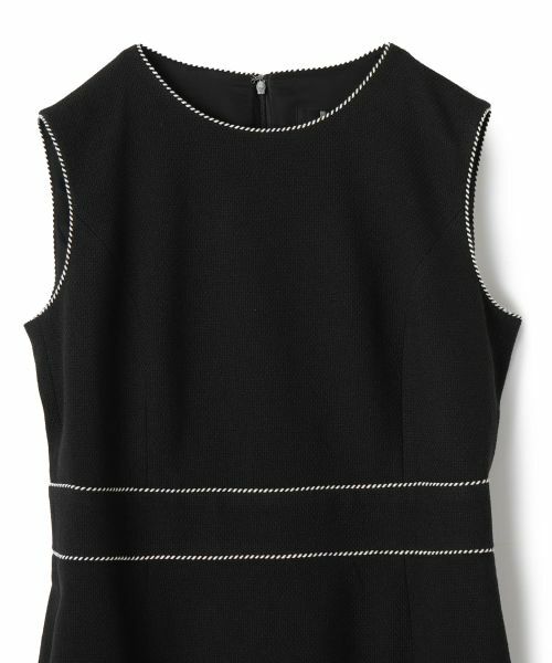 LANVIN COLLECTION / ランバン コレクション ドレス | ノースリーブドビーストレッチワンピース | 詳細8