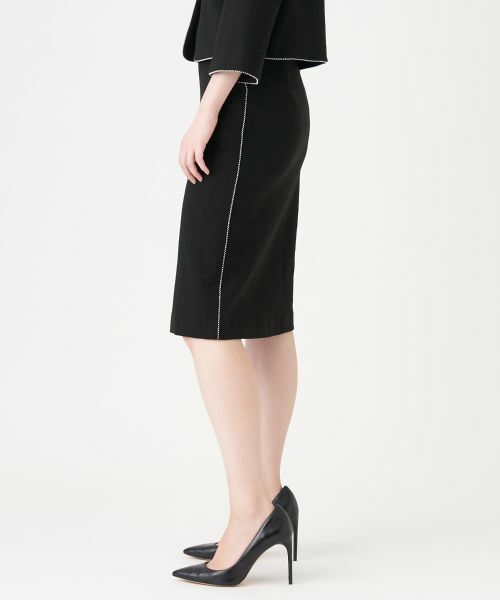 LANVIN COLLECTION / ランバン コレクション ロング・マキシ丈スカート | ドビーストレッチタイトスカート | 詳細1