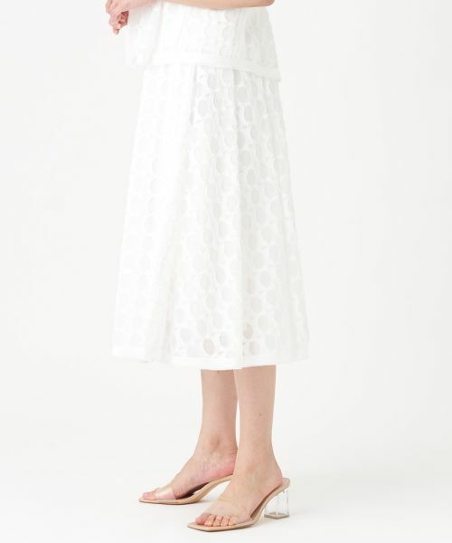 LANVIN COLLECTION / ランバン コレクション ロング・マキシ丈スカート | サークルカットジャカードフレアスカート | 詳細4