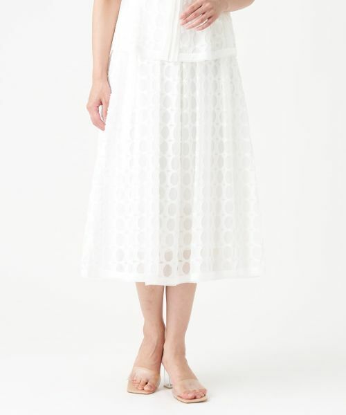 LANVIN COLLECTION / ランバン コレクション ロング・マキシ丈スカート | サークルカットジャカードフレアスカート | 詳細5