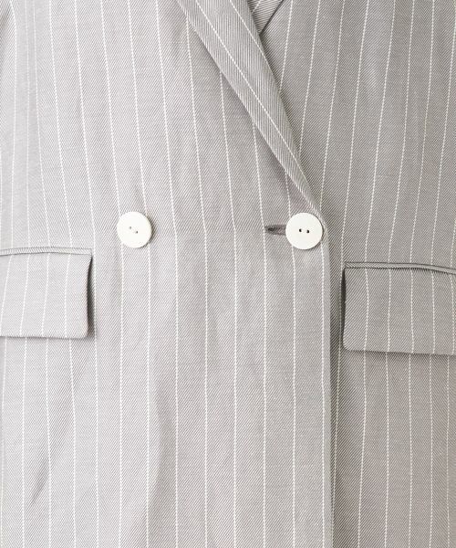 LANVIN COLLECTION / ランバン コレクション テーラードジャケット | 【セットアップ対応商品】ピンストライプロングベスト | 詳細6