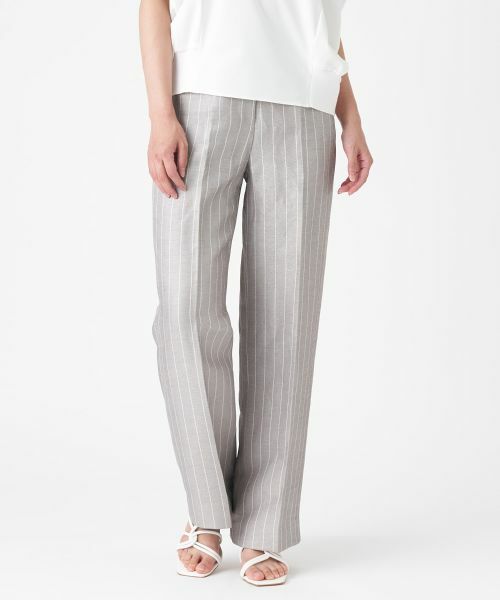 LANVIN COLLECTION / ランバン コレクション その他パンツ | 【セットアップ対応商品】ピンストライプセミワイドパンツ | 詳細1