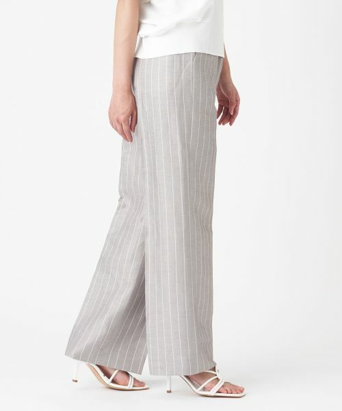 LANVIN COLLECTION / ランバン コレクション その他パンツ | 【セットアップ対応商品】ピンストライプセミワイドパンツ | 詳細2