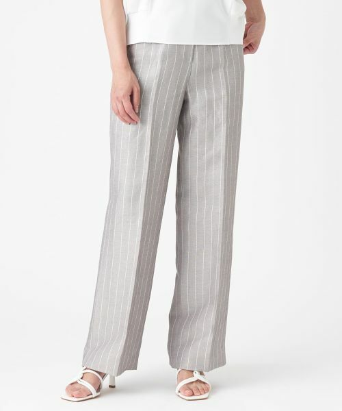 LANVIN COLLECTION / ランバン コレクション その他パンツ | 【セットアップ対応商品】ピンストライプセミワイドパンツ | 詳細5