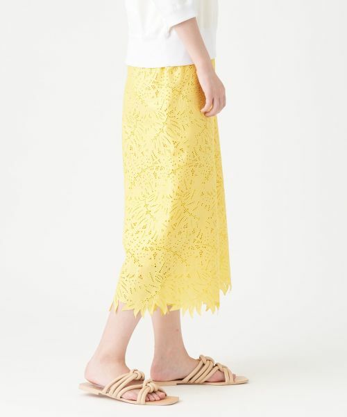 LANVIN COLLECTION / ランバン コレクション その他パンツ | エンブロイダリーレースワイドパンツ | 詳細2