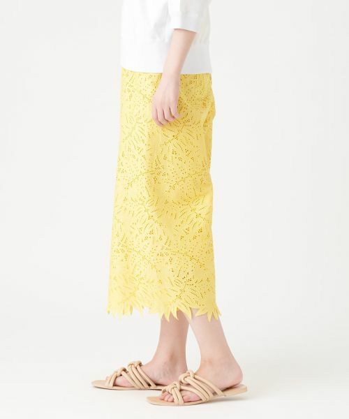 LANVIN COLLECTION / ランバン コレクション その他パンツ | エンブロイダリーレースワイドパンツ | 詳細4