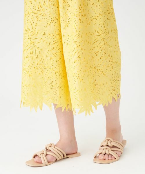 LANVIN COLLECTION / ランバン コレクション その他パンツ | エンブロイダリーレースワイドパンツ | 詳細6