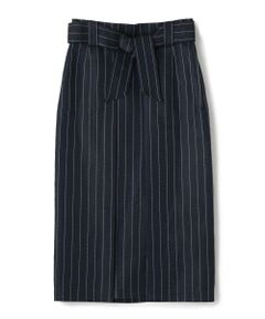 LANVIN COLLECTION / ランバン コレクション ロング・マキシ丈スカート | ピンストライプミモレ丈スカート