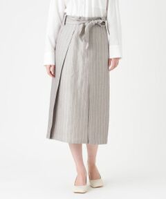 LANVIN COLLECTION / ランバン コレクション ロング・マキシ丈スカート | ピンストライプミモレ丈スカート