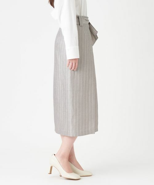 LANVIN COLLECTION / ランバン コレクション ロング・マキシ丈スカート | ピンストライプミモレ丈スカート | 詳細2