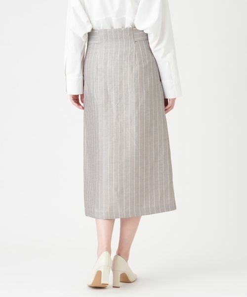 LANVIN COLLECTION / ランバン コレクション ロング・マキシ丈スカート | ピンストライプミモレ丈スカート | 詳細3