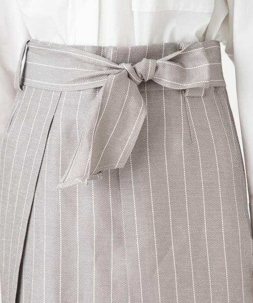 LANVIN COLLECTION / ランバン コレクション ロング・マキシ丈スカート | ピンストライプミモレ丈スカート | 詳細6