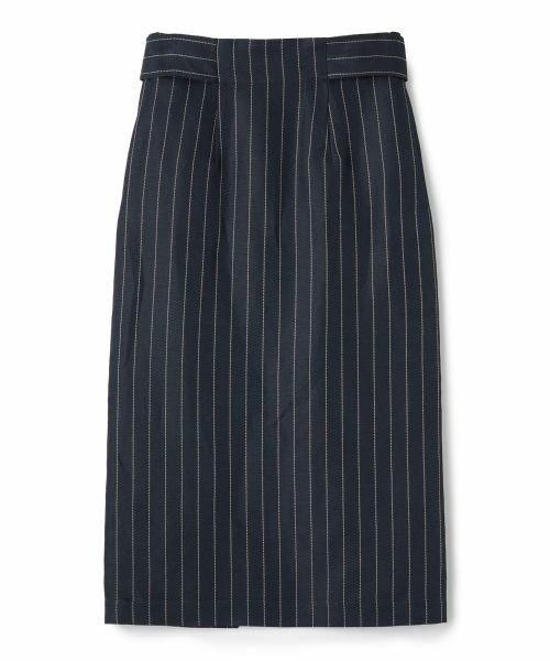 LANVIN COLLECTION / ランバン コレクション ロング・マキシ丈スカート | ピンストライプミモレ丈スカート | 詳細9