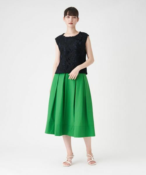 LANVIN COLLECTION / ランバン コレクション ロング・マキシ丈スカート | コットンナイロンタフタフレアスカート | 詳細6