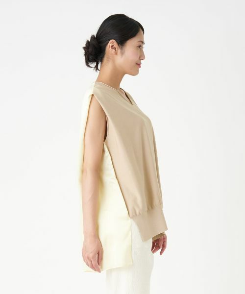 LANVIN COLLECTION / ランバン コレクション シャツ・ブラウス | 切替えノースリーブブラウス | 詳細3