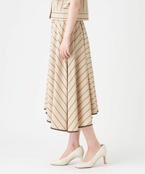 LANVIN COLLECTION / ランバン コレクション ロング・マキシ丈スカート | 【セットアップ対応商品】ビスコースワードボーダースカート | 詳細3