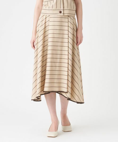 LANVIN COLLECTION / ランバン コレクション ロング・マキシ丈スカート | 【セットアップ対応商品】ビスコースワードボーダースカート | 詳細4