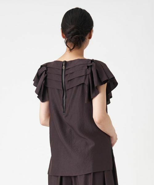 LANVIN COLLECTION / ランバン コレクション シャツ・ブラウス | キュプラシルクフレアスリーブブラウス | 詳細2