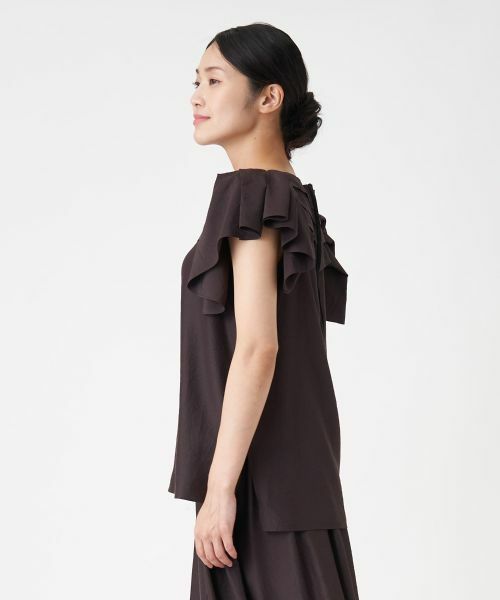 LANVIN COLLECTION / ランバン コレクション シャツ・ブラウス | キュプラシルクフレアスリーブブラウス | 詳細3