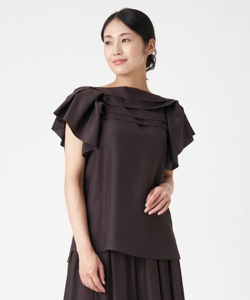 LANVIN COLLECTION / ランバン コレクション シャツ・ブラウス | キュプラシルクフレアスリーブブラウス | 詳細4