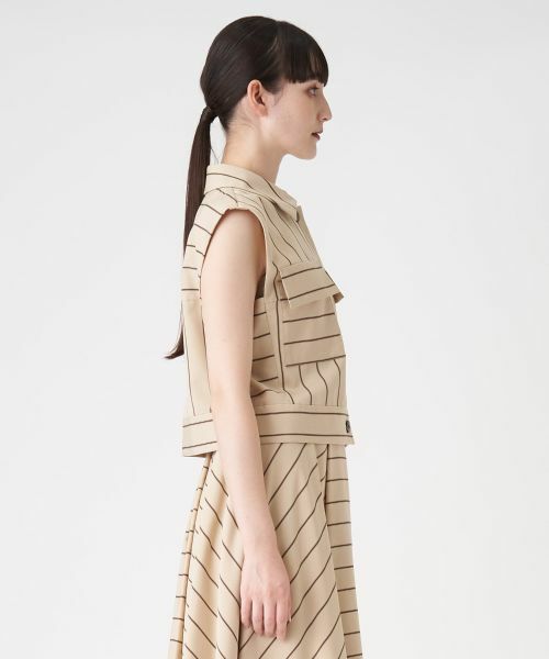 LANVIN COLLECTION / ランバン コレクション シャツ・ブラウス | 【セットアップ対応商品】ビスコースワイドボーダーブラウス | 詳細3