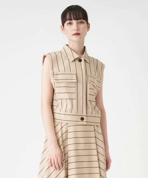 LANVIN COLLECTION / ランバン コレクション シャツ・ブラウス | 【セットアップ対応商品】ビスコースワイドボーダーブラウス | 詳細4