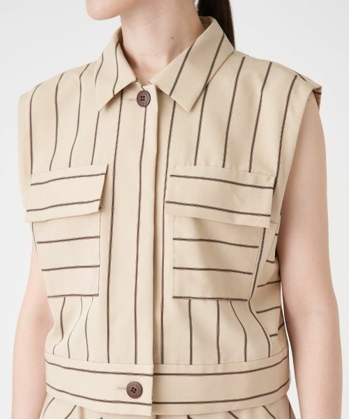 LANVIN COLLECTION / ランバン コレクション シャツ・ブラウス | 【セットアップ対応商品】ビスコースワイドボーダーブラウス | 詳細5