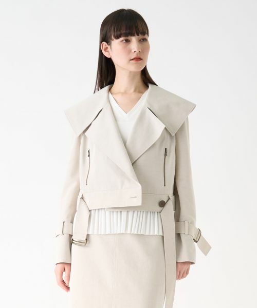 LANVIN COLLECTION / ランバン コレクション テーラードジャケット | ビッグカラーショートジャケット | 詳細5