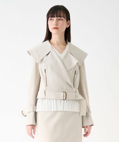 LANVIN COLLECTION / ランバン コレクション テーラードジャケット | ビッグカラーショートジャケット | 詳細6