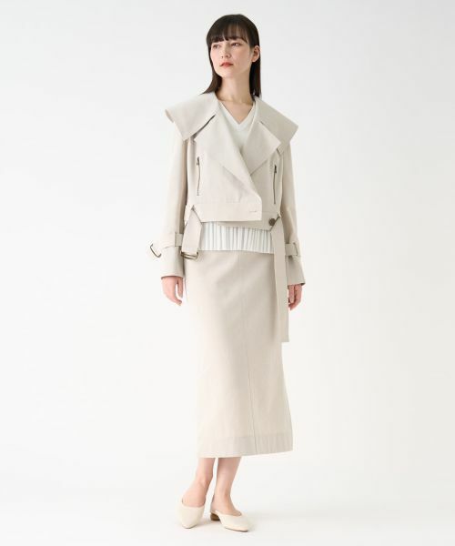 LANVIN COLLECTION / ランバン コレクション テーラードジャケット | ビッグカラーショートジャケット | 詳細7