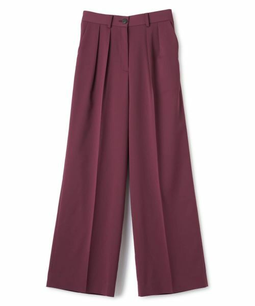 LANVIN COLLECTION / ランバン コレクション その他パンツ | ストレッチオックスパンツ(ボルドー)