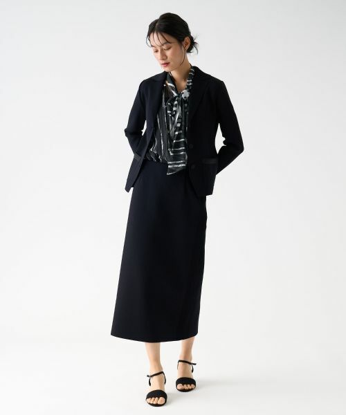 LANVIN COLLECTION / ランバン コレクション テーラードジャケット | ミラノリブニットジャケット | 詳細12