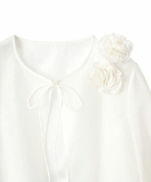 LANVIN COLLECTION / ランバン コレクション テーラードジャケット | フラワーモチーフオーガンジージャケット | 詳細2