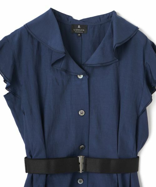 LANVIN COLLECTION / ランバン コレクション ドレス | フリルスリーブワッシャーワンピース | 詳細10