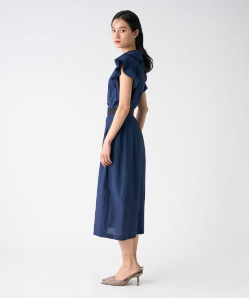 LANVIN COLLECTION / ランバン コレクション ドレス | フリルスリーブワッシャーワンピース | 詳細2