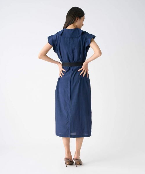 LANVIN COLLECTION / ランバン コレクション ドレス | フリルスリーブワッシャーワンピース | 詳細3