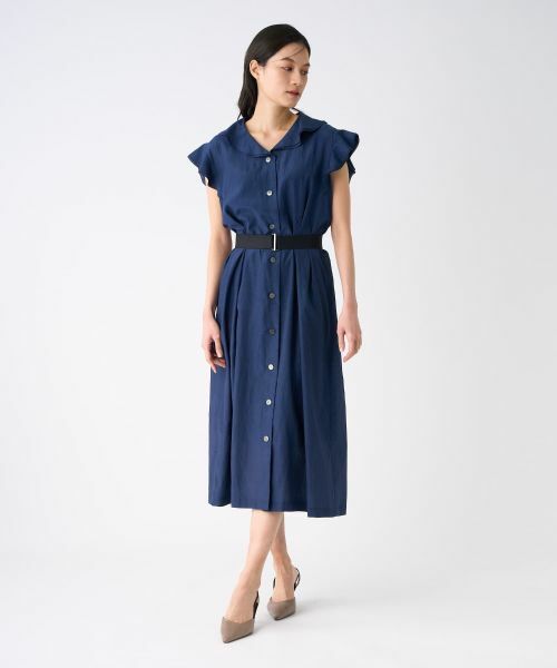 LANVIN COLLECTION / ランバン コレクション ドレス | フリルスリーブワッシャーワンピース | 詳細5